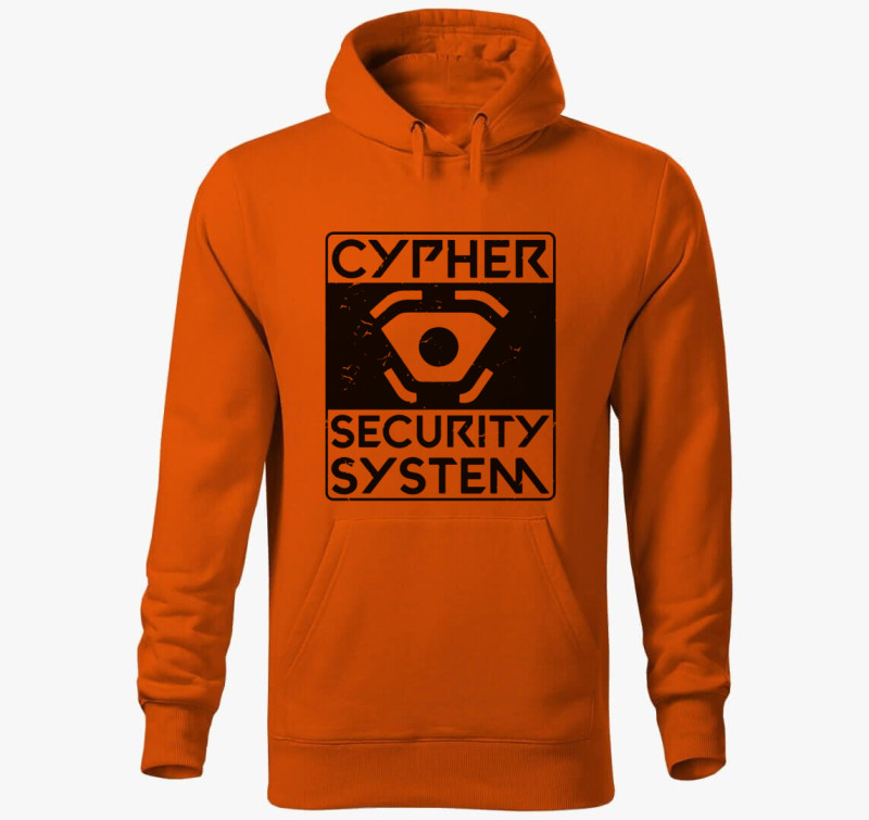 Valorant Cypher Security System kapucnis pulóver — Narancssárga