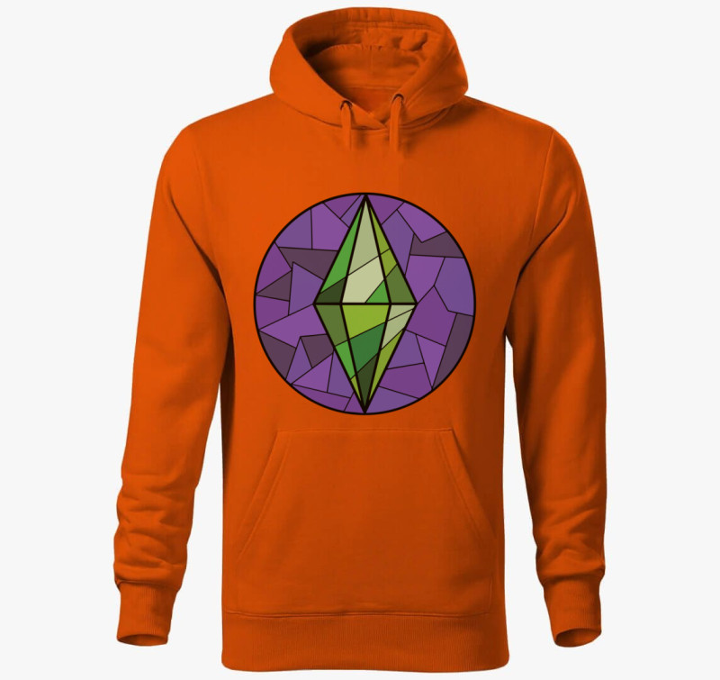 Sims logo kapucnis pulóver — Narancssárga