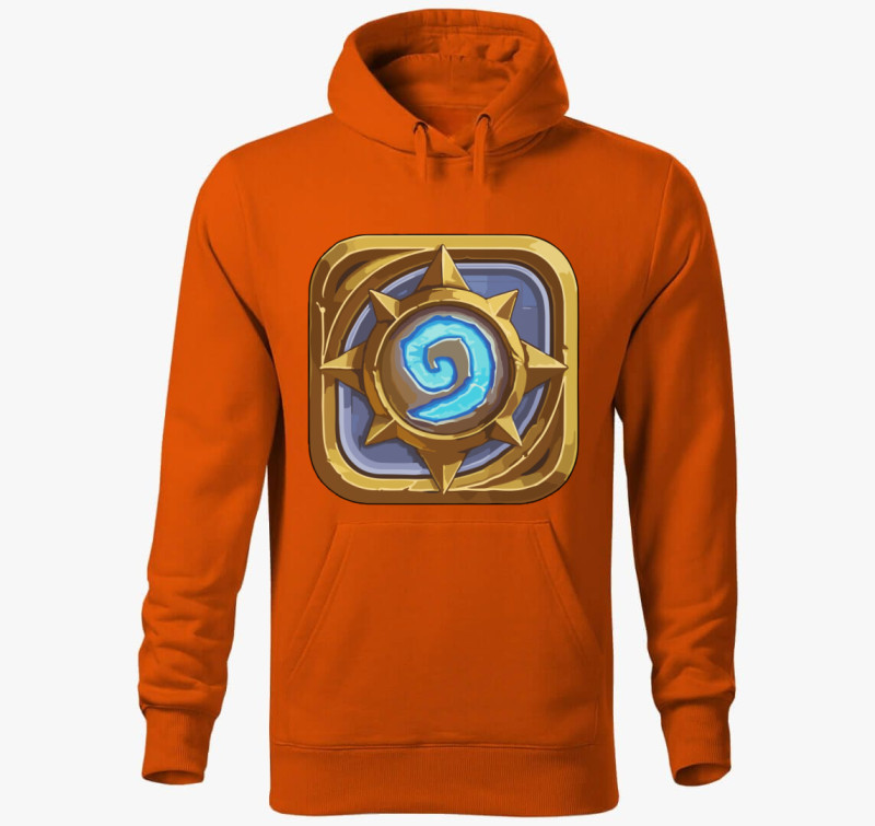 Hearthstone ikon kapucnis pulóver — Narancssárga