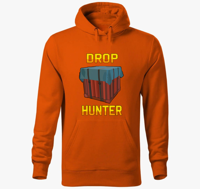 Drop hunter kapucnis pulóver — Narancssárga