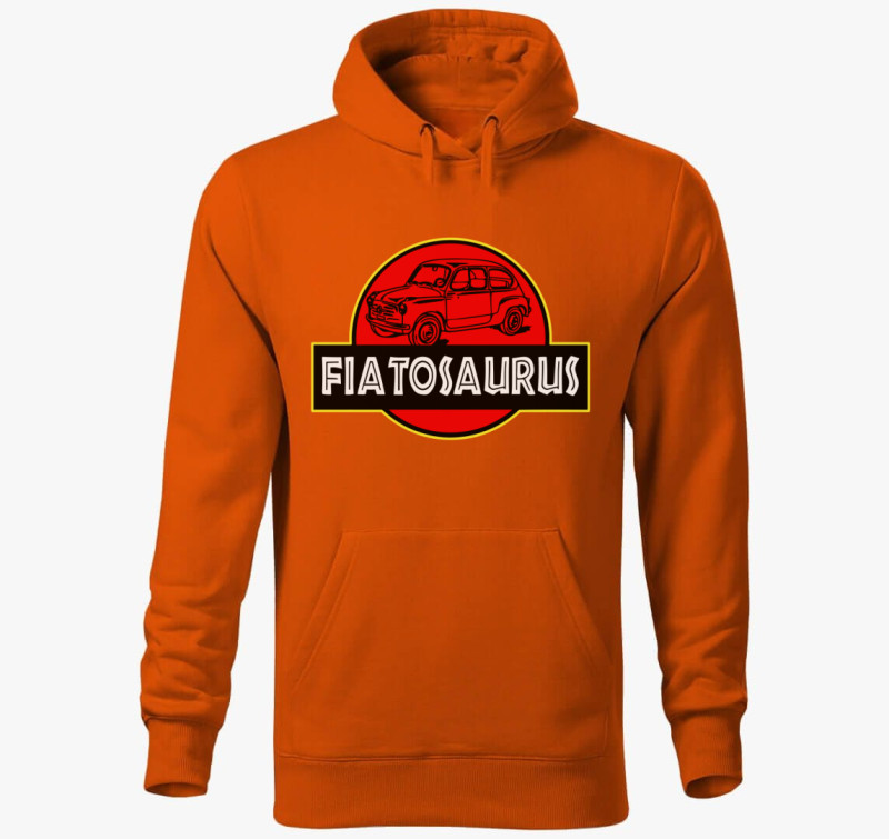 Fiatosaurus kapucnis pulóver — Narancssárga