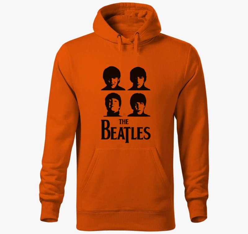 Beatles portrék kapucnis pulóver — Narancssárga