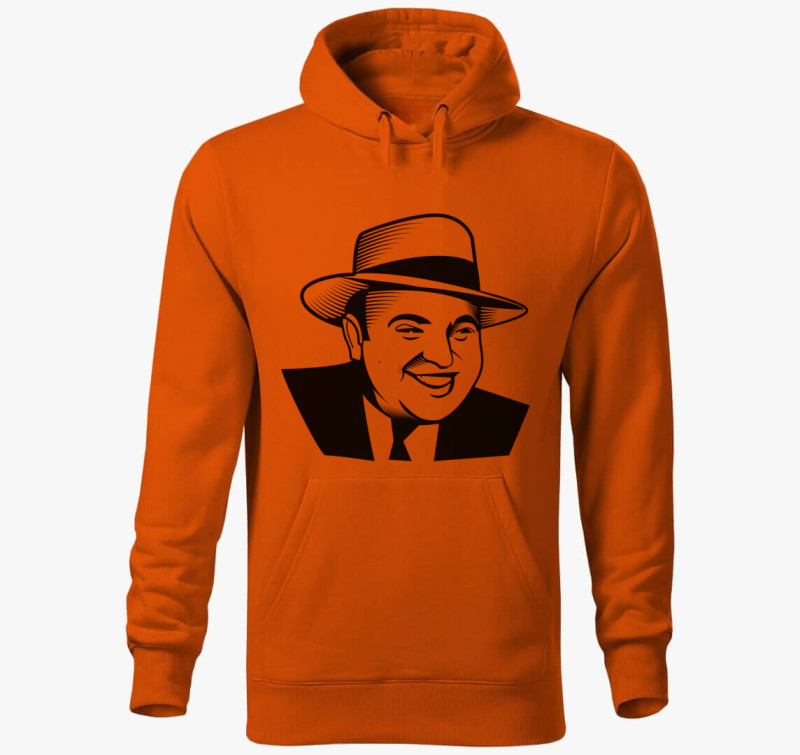 Al Capone kapucnis pulóver — Narancssárga