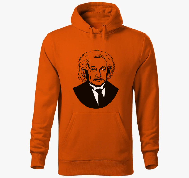 Einstein kapucnis pulóver — Narancssárga