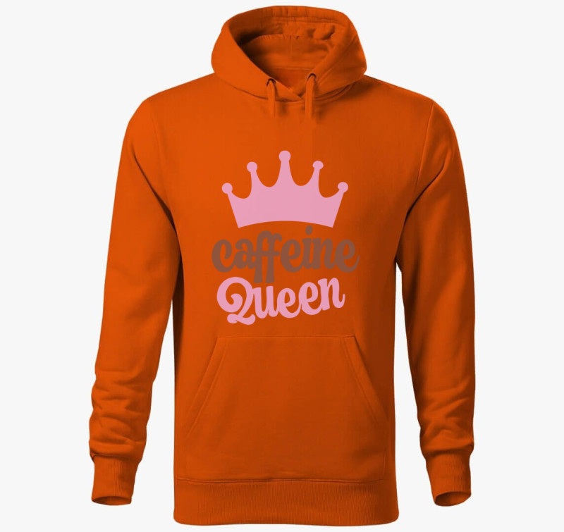 Caffeine Queen kapucnis pulóver — Narancssárga
