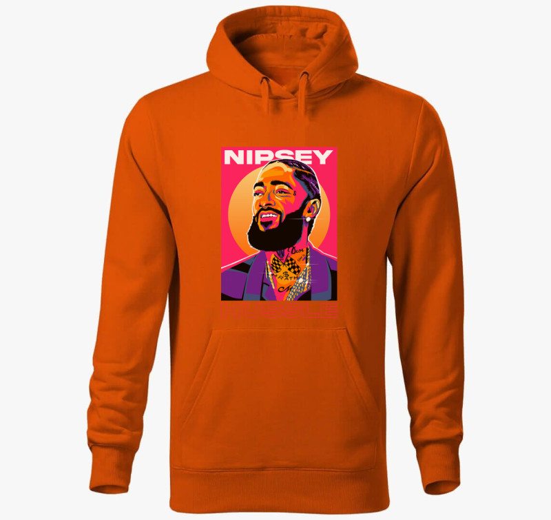 Nipsey rapper kapucnis pulóver — Narancssárga