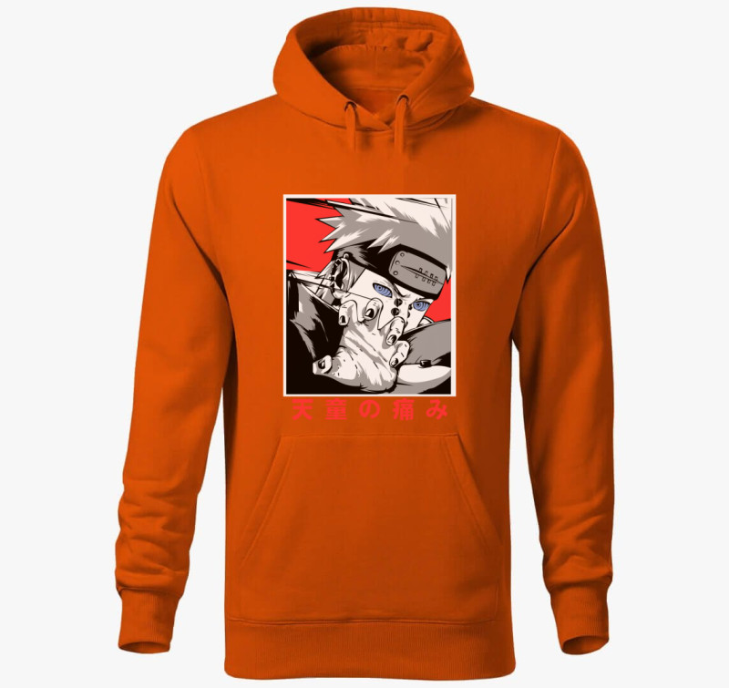 Naruto Pain art kapucnis pulóver — Narancssárga