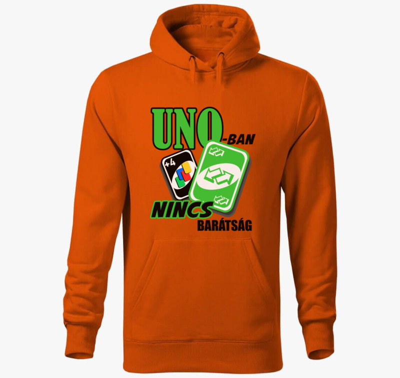 UNO játékos kapucnis pulóver — Narancssárga