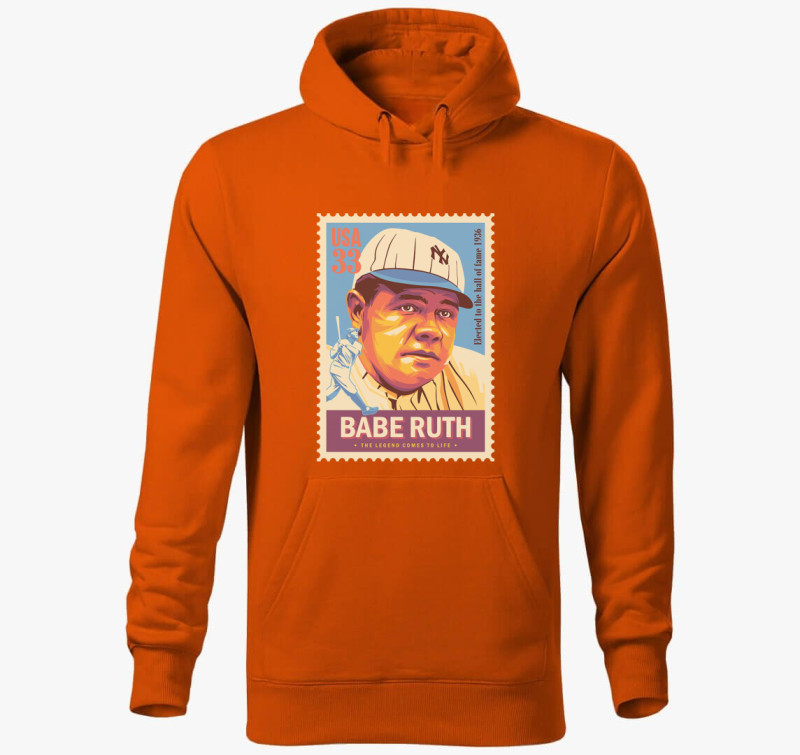 Babe Ruth  kapucnis pulóver — Narancssárga