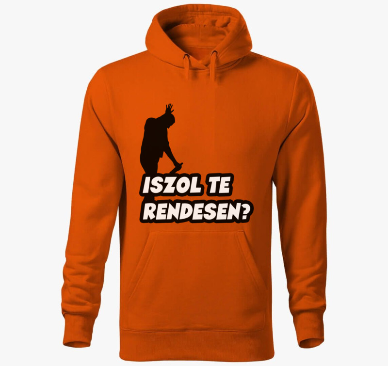 Iszol te rendesen kapucnis pulóver — Narancssárga