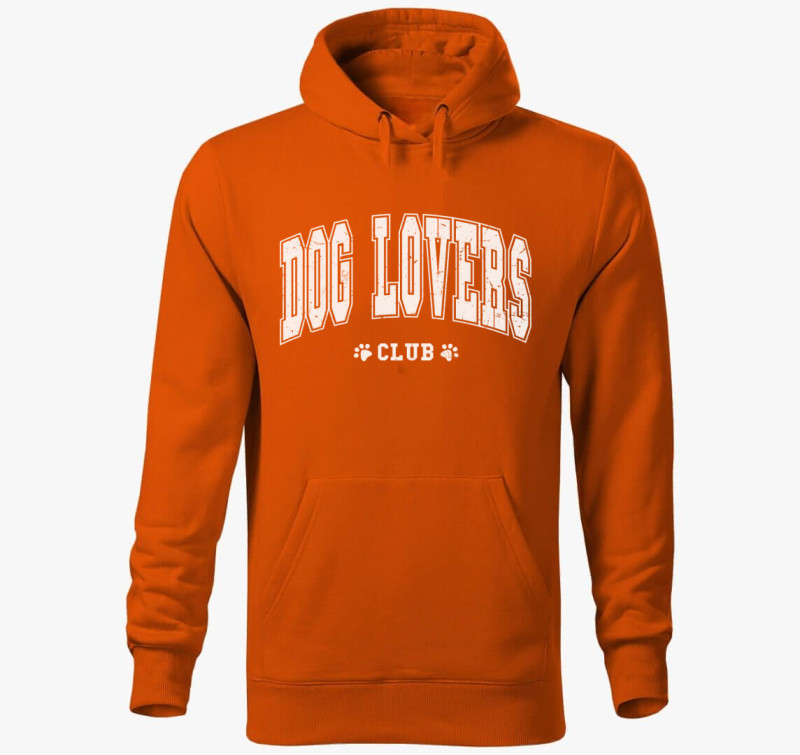 Dog Lovers Club kapucnis pulóver — Narancssárga