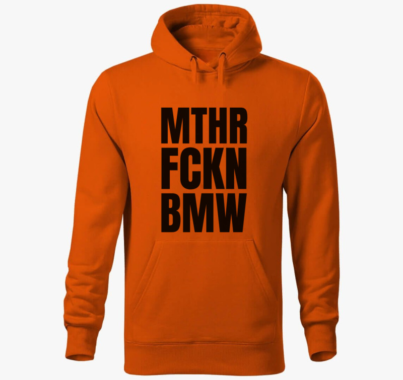 Mthr fckn BMW kapucnis pulóver — Narancssárga