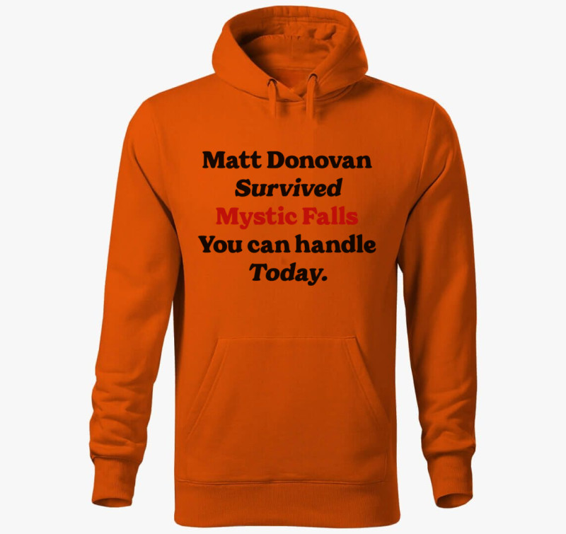 Matt Donovan survived kapucnis pulóver — Narancssárga