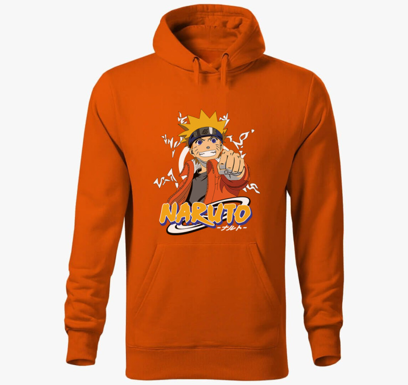Naruto Art 2.0 kapucnis pulóver — Narancssárga