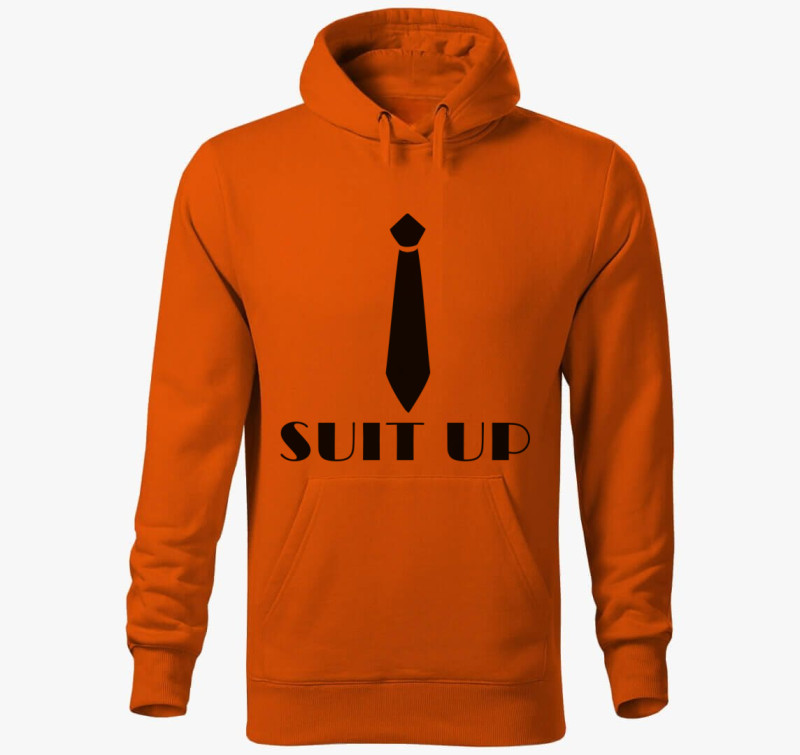 SUIT UP simple kapucnis pulóver — Narancssárga