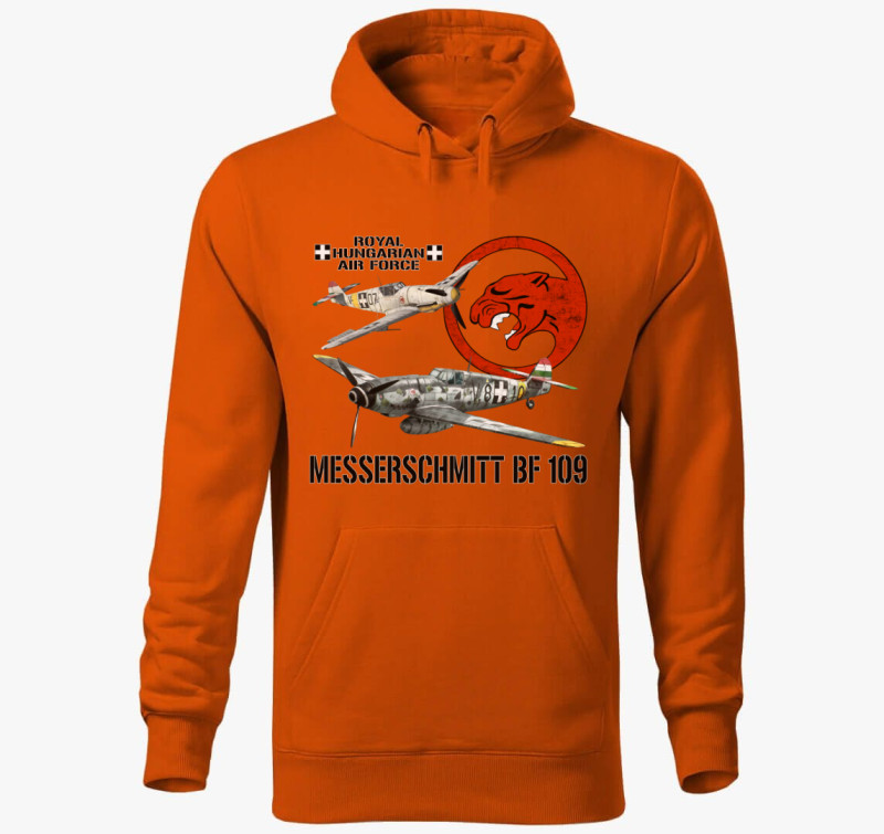 Messerschmitt BF 109 3 kapucnis pulóver — Narancssárga