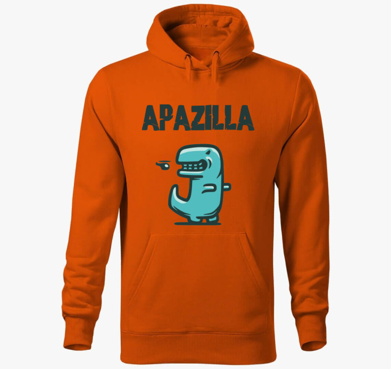 Apazilla kapucnis pulóver — Narancssárga
