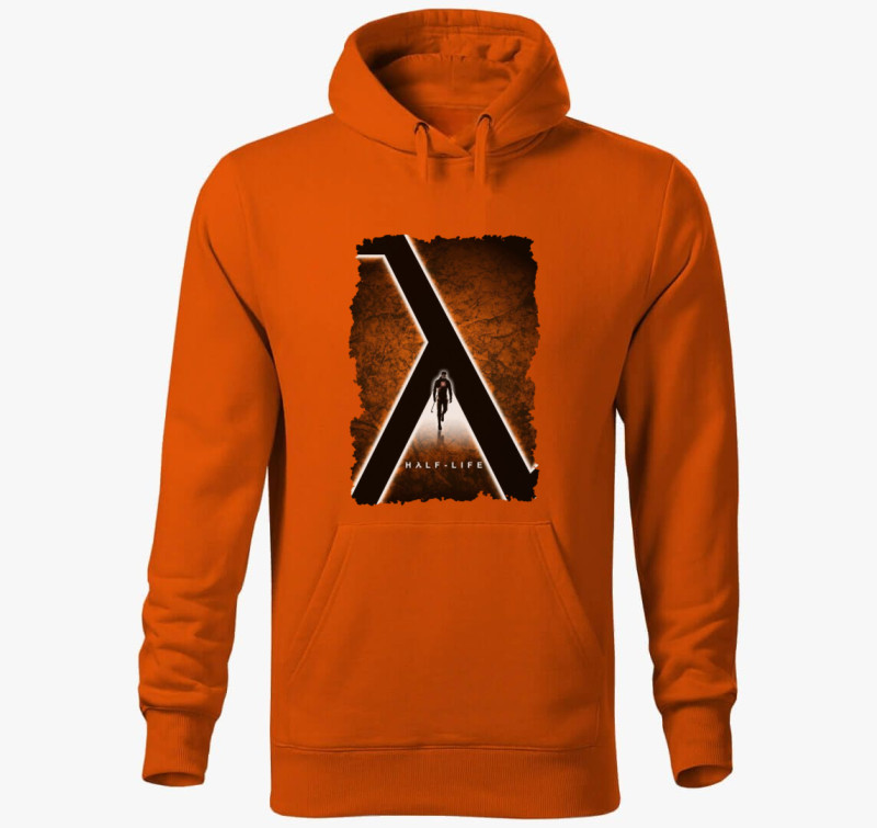 Half Life art kapucnis pulóver — Narancssárga