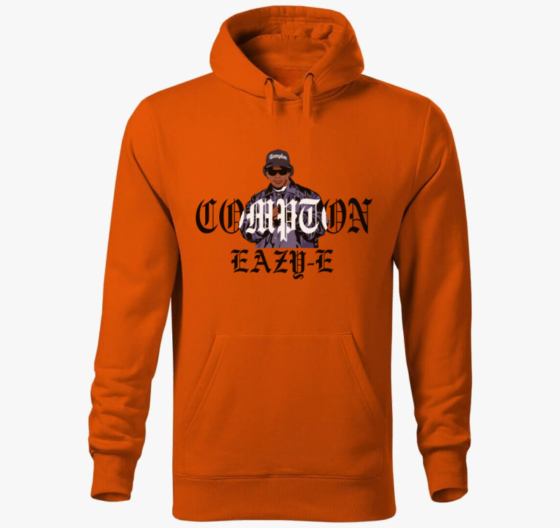 Eazy E Compton Art kapucnis pulóver — Narancssárga