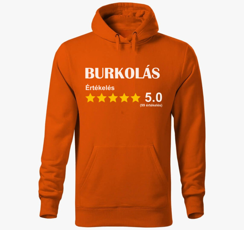 Burkoló értékelős kapucnis pulóver — Narancssárga