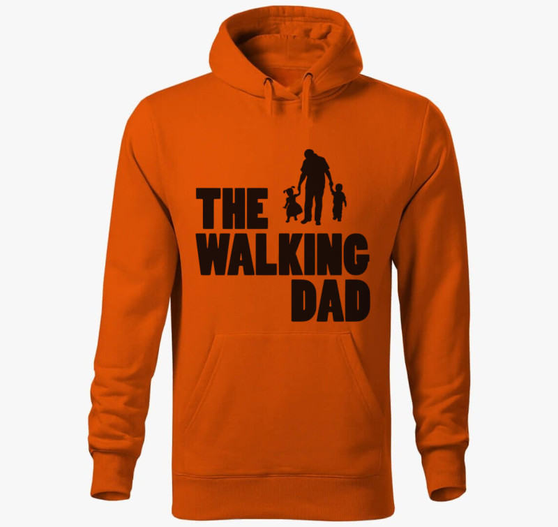 The walking dad apáknak kapucnis pulóver — Narancssárga