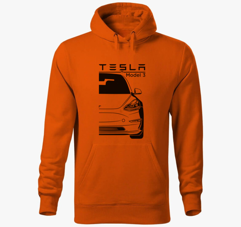 MODEL3BIG kapucnis pulóver — Narancssárga