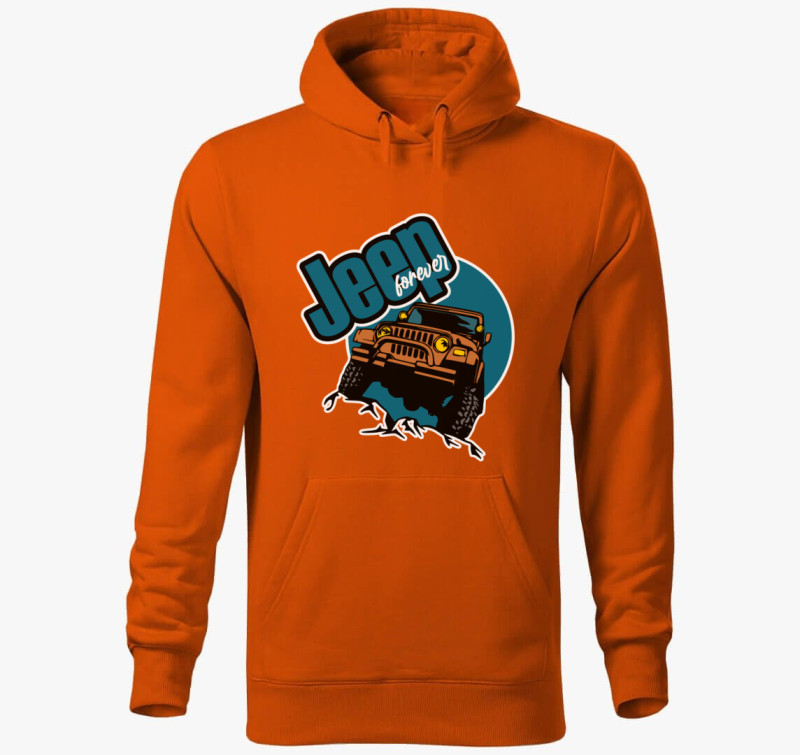 Jeep forever kapucnis pulóver — Narancssárga