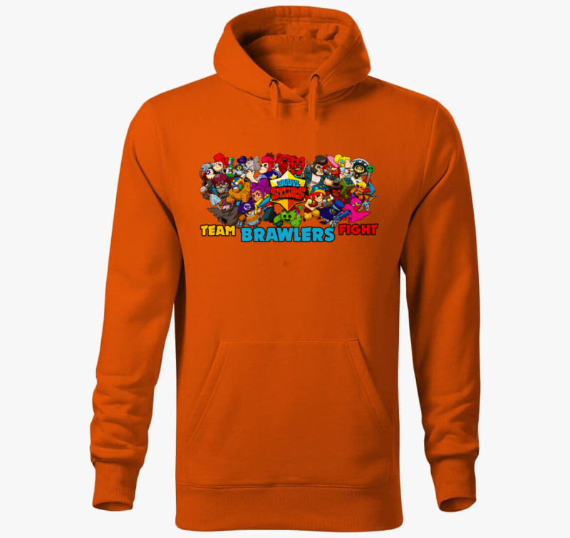 Brawl Stars - Team Brawlers Fight kapucnis pulóver — Narancssárga