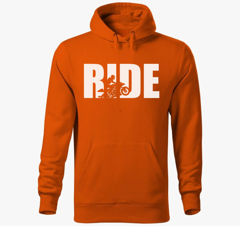 Ride motoros kapucnis pulóver — Narancssárga