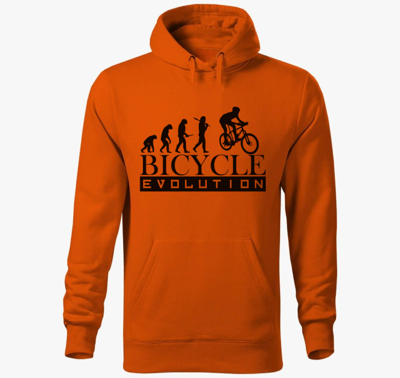 Bicycle evolution kapucnis pulóver — Narancssárga