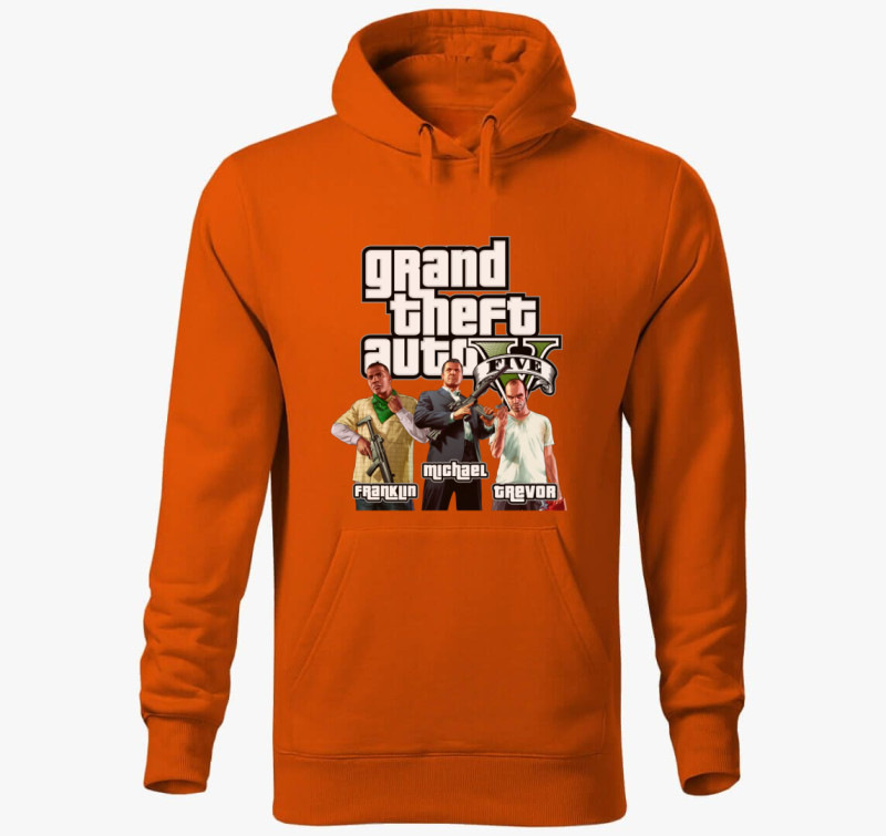 GTA V karakterek kapucnis pulóver — Narancssárga