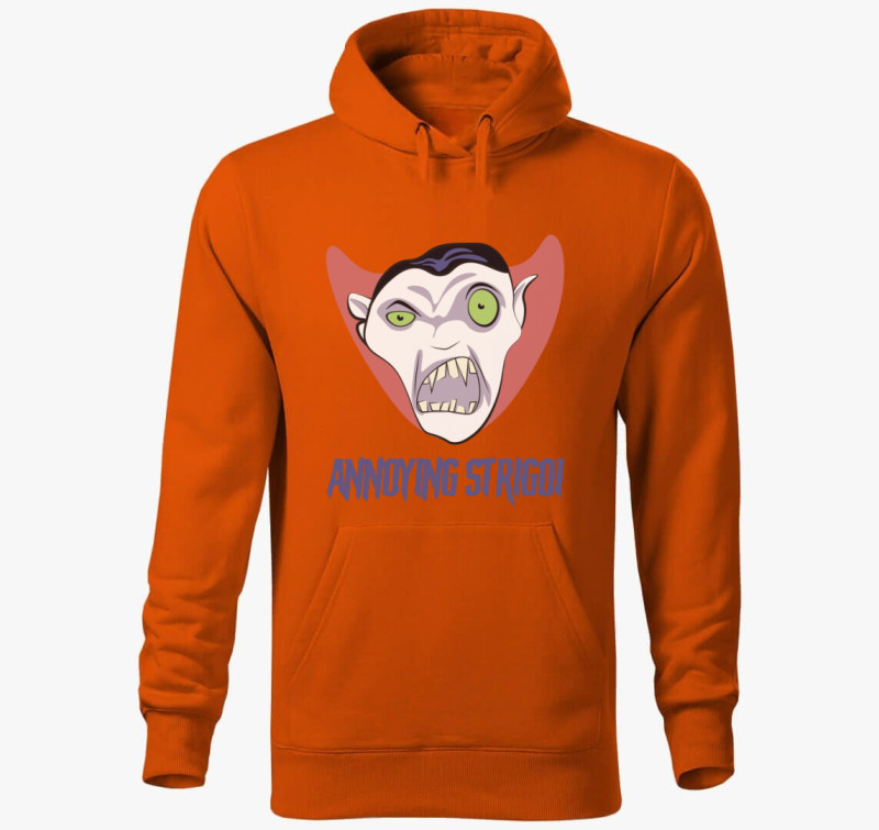Annoying Strigoi Logo kapucnis pulóver — Narancssárga