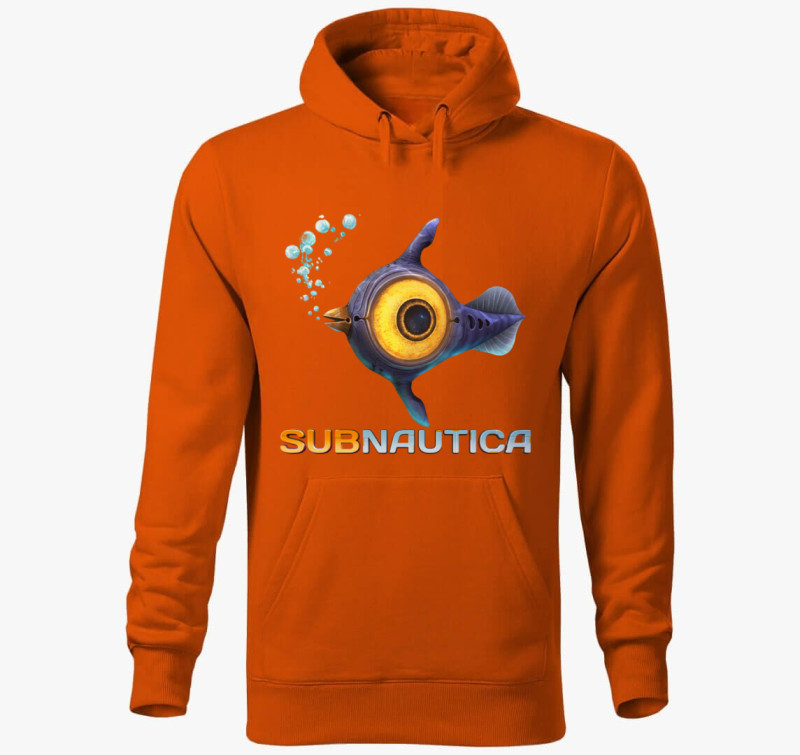 Subnautica kapucnis pulóver — Narancssárga