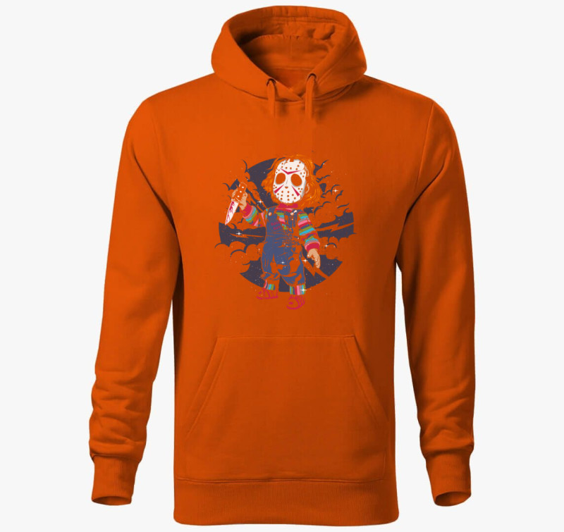Chucky kapucnis pulóver — Narancssárga