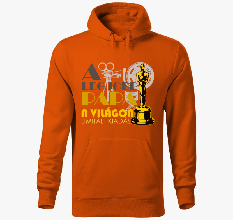 Oscar díjas papa kapucnis pulóver — Narancssárga
