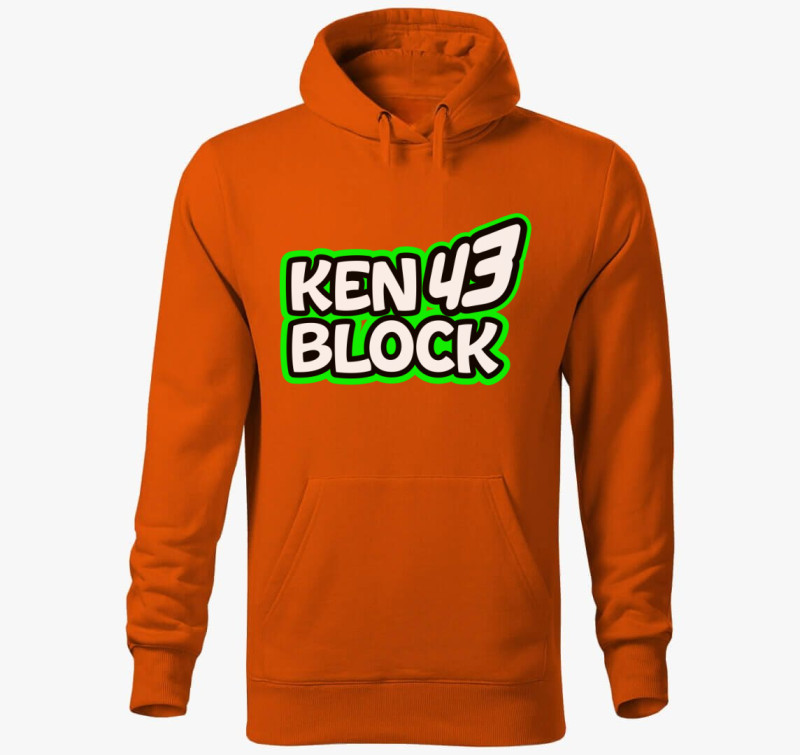 Ken Block 43 kapucnis pulóver — Narancssárga