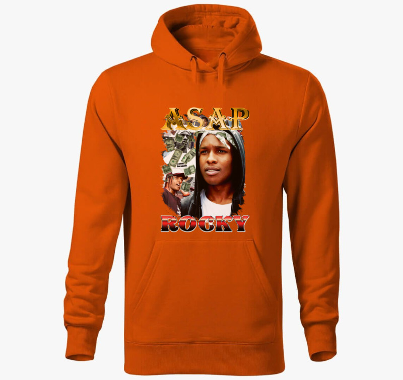ASAP Rocky kapucnis pulóver — Narancssárga