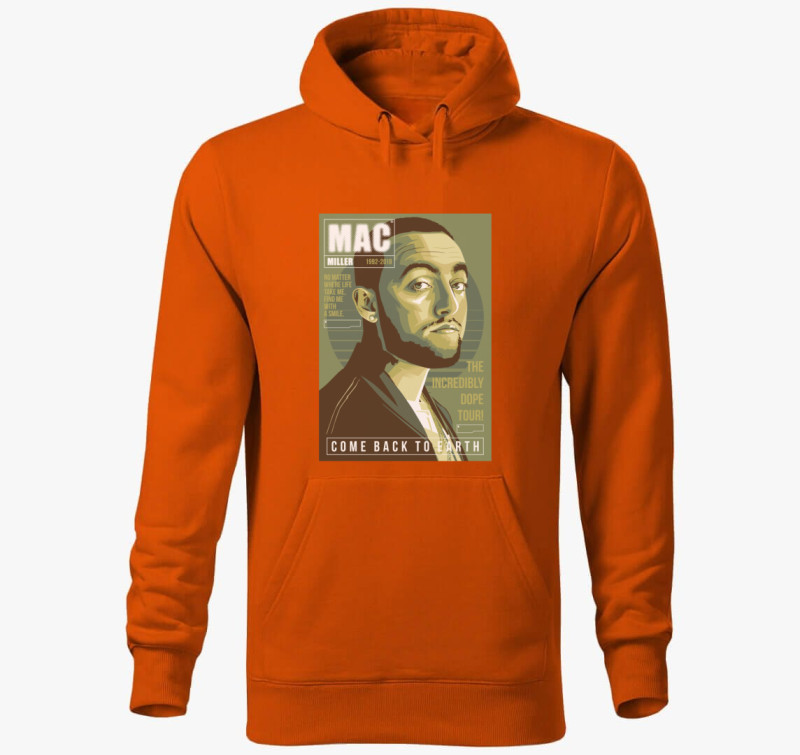 Mac Miller - Come back to Earth kapucnis pulóver — Narancssárga