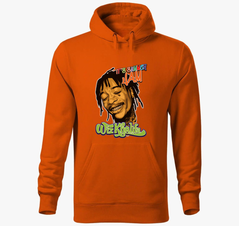 Wiz Khalifa Summer Jam kapucnis pulóver — Narancssárga