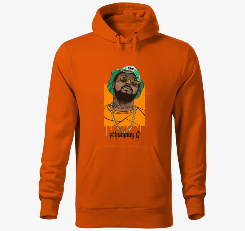 Schoolboy Q kapucnis pulóver — Narancssárga