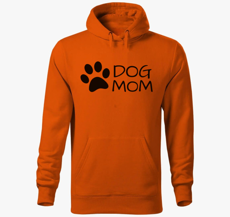 Dog mom tappancs kapucnis pulóver — Narancssárga