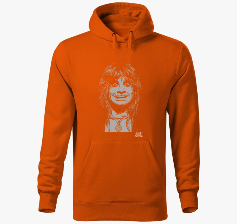 Ozzy Ozbourne Arckép kapucnis pulóver — Narancssárga