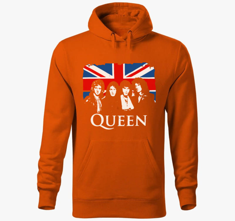 Queen kapucnis pulóver — Narancssárga