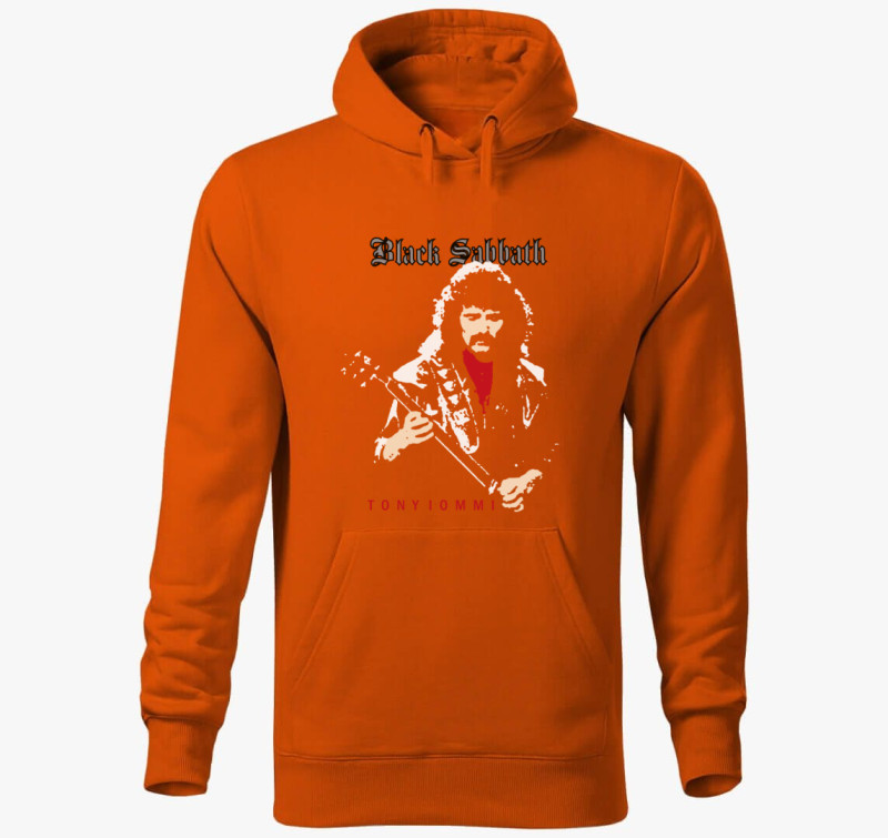 Black Sabbath-Tony Iommi  kapucnis pulóver — Narancssárga