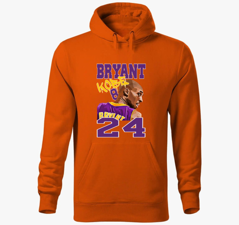Kobe Bryant festmény kapucnis pulóver — Narancssárga
