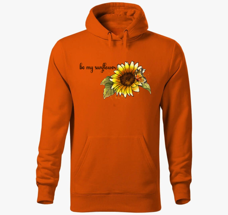 Be my sunflower kapucnis pulóver — Narancssárga