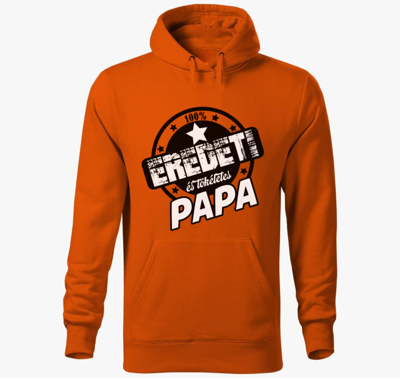 Papa tökéletes kapucnis pulóver — Narancssárga