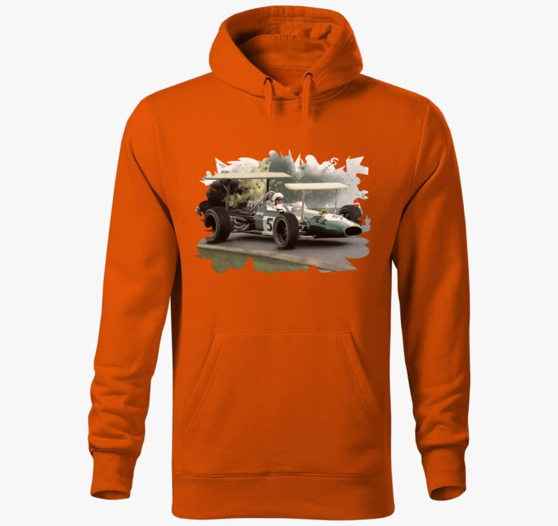 Jack Brabham kapucnis pulóver — Narancssárga