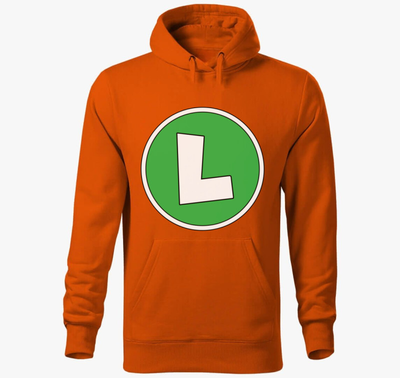Luigi Monogram kapucnis pulóver — Narancssárga