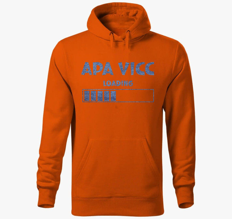 Apa vicc farmer kapucnis pulóver — Narancssárga